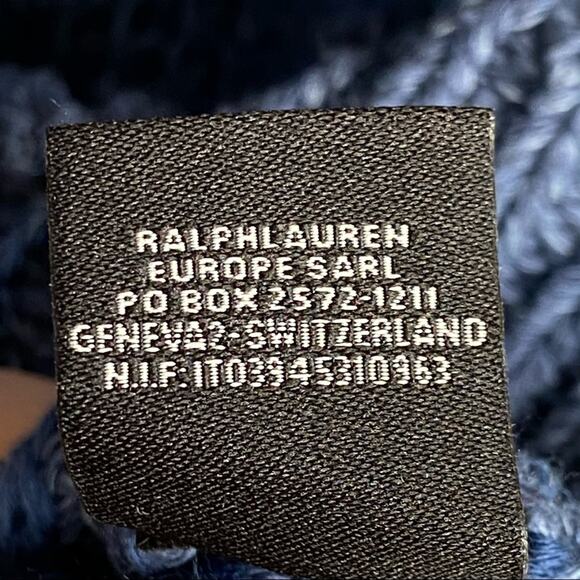 Ralph Lauren Black Label Blue Knit Sweater Women's Size Small - Picture 8 of 9